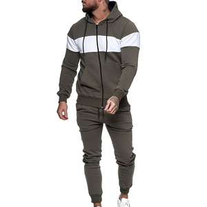 Ensemble de survêtement pour homme blanc 2 en 1, sweat-shirt à capuche à manches longues avec fermeture éclair, poches latérales, vêtements décontractés, respirant, style hiver, 100% coton - Product Image 4