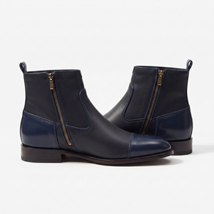 Botas de Tobillo Unisex de Cuero con Cremallera Lateral, Botas de Tobillo de Cuero Genuino Hechas a Mano para Hombre, Botas de Tobillo de Cuero para Mujer para Exteriores - Product Image 6