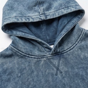 Elegant Sports <b>Distressed</b> Embroidery Tracksuit For Men Acid Wash Screen Printed Sweatsuit Hoodie Pant Set Winter Logo - Product Image 4