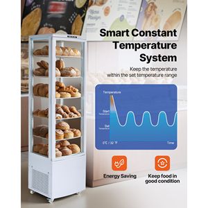 Equipo de Refrigeración para Cocina Comercial, Vitrina Refrigerada para Pasteles de 9.8 Pies Cúbicos/278L, 5 Niveles, con Iluminación LED - Product Image 4