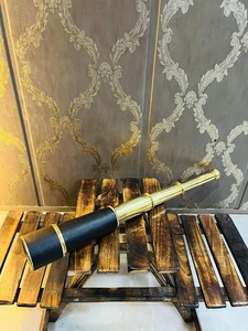 Telescopio náutico victoriano de cuero y latón vintage |   Modelo de Artesanía Antigua del Mundo (Pulido, Aprox. 18 Pulgadas, 4 Pliegues) - Product Image 6