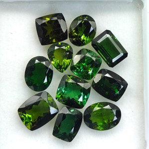 Turmalina Verde, Gema Suelta de 20 Quilates, Corte Ovalado Natural, Pleocroica, Lote de 11 Piezas, Suministro al por Mayor para Fabricación de Joyería - Product Image 4