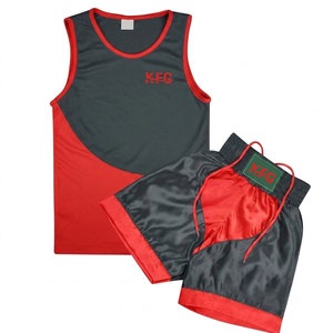 Traje de Boxeo Atlético Moderno para Hombre con Logotipo Frontal, Ligero y Transpirable, en Tela de Poliéster/Nailon para Entrenamiento y Actividades Físicas - Product Image 1