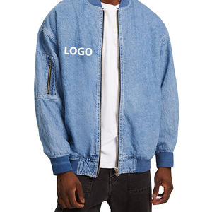 Chaqueta Bomber de Mezclilla de Algodón Personalizada para Hombre, Diseño con Cierre, para Invierno, 100% Algodón - Product Image 6