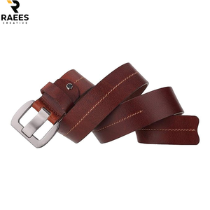 Cinturón de Hombre de Cuero Genuino, Cinturón Casual de Vestir con Hebilla Clásica de Aleación, Cinturones de Cuero Genuino Cómodos para Hombre - Product Image 1