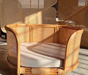 Cesta Grande de Mimbre y Ratán Tejido, Diseño Moderno y Lujoso, Cómoda y Duradera, para Perros y Gatos, Cama para Mascotas, Sofá para Niños, para Jardín - Product Image 5