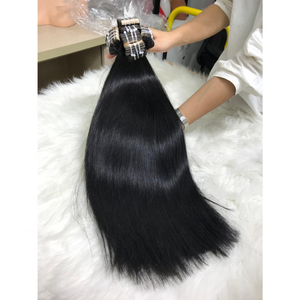 Extensions de cheveux humains vierges naturels de haute qualité, 100% vietnamiens, double trame, lisses, à bandes adhésives - Product Image 1