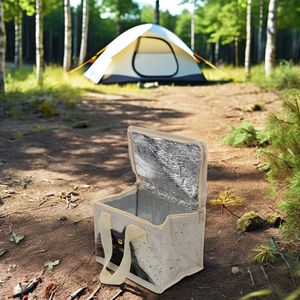 Bolsa Térmica Reutilizable Ecológica Personalizada con Cierre, Tejida en PP con Logotipo, Bolsa de Compras de Plástico No Tejido, Modelo ECOBAG VINA E01 - Product Image 4