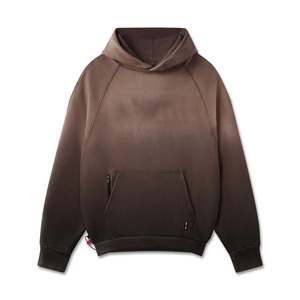 100% Cotton <b>Thermal</b> Hoodie <b>Men</b> Vintage Sun Faded Acid Wash Oversized Winter Hoodie OEM Custom Logo Streetwear - Product Image 3