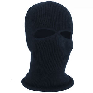 Masque facial en tricot noir unisexe, 100% acrylique, pour adulte, 56-58 cm - Product Image 3