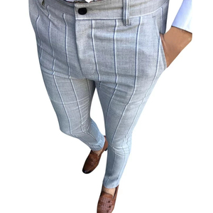 Pantalones Casuales de Verano para Hombre Active Squad, Personalizados, de Cintura Media, Rectos, Transpirables, de Tela de Lana Peinada, Antiarrugas, de Secado Rápido, con Forro Polar Grueso - Product Image 4