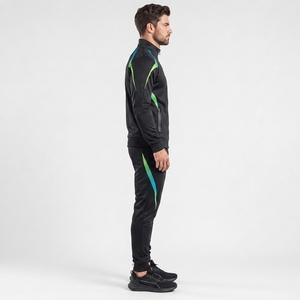 Men Zipper Tracksuit Full Zip Sportswear <b>Athletic</b> Jogging Suit Custom Logo Training Set OEM ODM Manufacturer Wholesale - Product Image 6