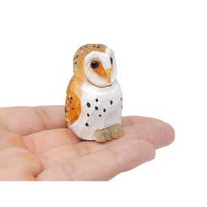 รูปปั้นนกฮูกไม้มะม่วงทำมือ |   ของตกแต่งรูปนกฮูกไม้แกะสลักขายส่ง - Product Image 1
