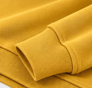 <b>Women's</b> <b>Yellow</b> Quarter Zip Sweatshirt Cotton Stand Collar Long Sleeve Front Graphic Print <b>Top</b> - Product Image 5