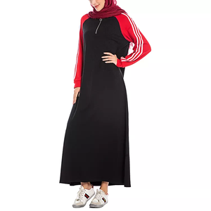 เสื้อคลุมอาบายะแบบสปอร์ตเรียบง่าย แขนยาว แต่งขนนกและมุก สำหรับผู้หญิง - Product Image 4