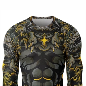 Rashguard pour homme confortable, respirant, anti-rides, au design unique, sublimé, léger, haute performance, grandes tailles. - Product Image 5
