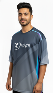 เสื้อยืดโอเวอร์ไซส์ผู้ชายสุดเทรนด์ พิมพ์ลายแบบซับลิเมชั่น สไตล์สตรีทแวร์ลำลอง ทรงหลวม แฟชั่นยอดนิยม - Product Image 4