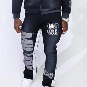 TOP Unisex Streetwear Tracksuit Hoodie <b>Set</b> Pink Black Slogan Print Full Sleeve Autumn Sweatpants with Drawstring and Side Pocket - Product Image 2