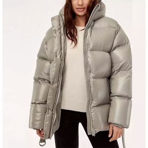 Chaquetas de burbujas impermeables personalizadas de manga larga con forro acolchado cálido para mujer, chaqueta de burbujas de invierno. - Product Image 6