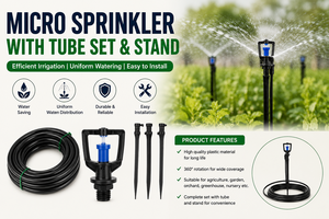 Micro-asperseurs en plastique avec kit de tubes et support pour l'irrigation agricole, l'arrosage des jardins et les systèmes de pépinière - Product Image 2