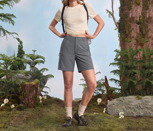 Pantalones Cortos Cargo para Mujer Timelywear, Cintura Media, Ajuste Elástico, Secado Rápido, Transpirables, Impermeables, 100% Algodón, Estilo Urbano, Color Sólido, con Bolsillos - Product Image 4