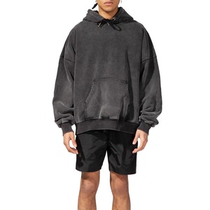 Wholesale Winter Vintage Acid <b>Wash</b> 100% Cotton Digital Anti-Shrink Hoodie Men Heavyweight Blank Oversized Sweatshirt Drop - Product Image 1