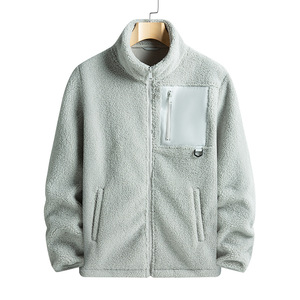 Chaqueta de Forro Polar Sherpa para Hombre, Gruesa y Cálida, 100% Poliéster, Cortavientos, con Puños Microelásticos, Suave y Afelpada, Tipo Teddy, Venta al por Mayor - Product Image 2