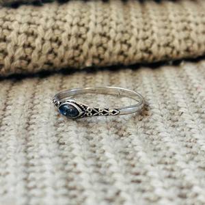 Minimalist <b>Labradorite</b> Brass Filigree <b>Ring</b> Silver Plated Dainty Wholesale <b>Ring</b> For Women - Product Image 5