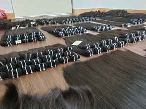 Trama de piel Remy virgen recta Natural 100%, cutícula de alta calidad, vietnamita, camboyano crudo 1B HD, modelo de encaje, paquetes humanos - Product Image 6