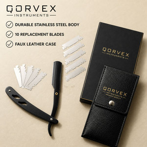 Navaja de Afeitar Recta para Hombre - Navajas para Barbero - Kit de Navaja de Afeitar Recta para Barbería - Product Image 4