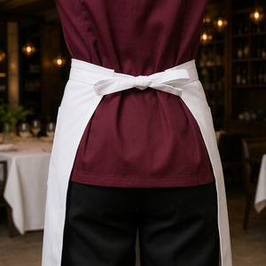 Conjunto de Uniforme de Chef Personalizado de 4 Piezas, Chaqueta de Chef de Poliéster y Algodón, Delantal, Pantalones y Gorro, Uniforme Repelente a Líquidos - Product Image 3