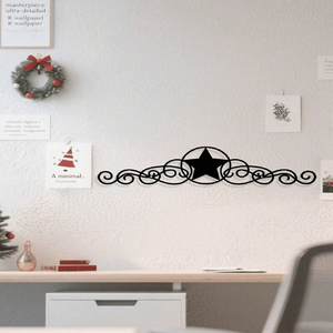 CIFbuy Adorno de Pared Rústico Estilo Granja Occidental, Estrella Metálica Negra Vintage Colgante para Navidad, Halloween, Fiestas, TikTok - Product Image 3