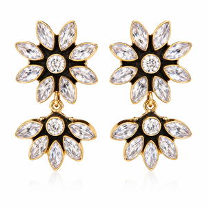 Último Diseño, Acabado Antiguo, Chapado en Oro Antiguo, Pendientes Dobles Hechos a Mano, Joyería Bohemia, Proveedor al por Mayor Directo de Fábrica - Product Image 1