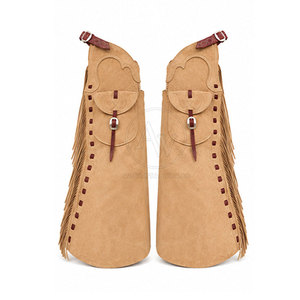 Pantalones de cuero estilo western con flecos y cierre de hebilla para hombre, equipo ecuestre hecho en Pakistán - Product Image 2