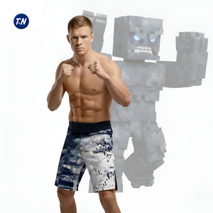 Shorts MMA personnalisés de haute qualité, confortables pour hommes, protection UPF50, imprimé par transfert thermique, polyester, compression ergonomique, design avant - Product Image 5