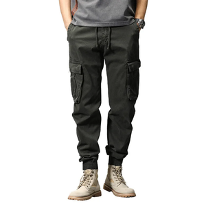 Pantalones cargo de alta calidad para hombre, pantalones casuales con múltiples bolsillos, cintura recta, pantalones de trabajo para exteriores. - Product Image 3