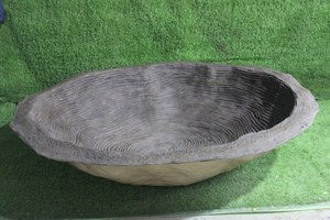 Grande décoration d'extérieur artisanale en FRP, design vague irrégulière, couleur grès, pour jardin - Product Image 3
