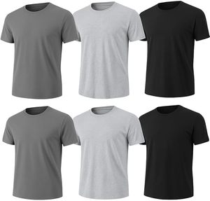 T-shirt pour homme en polyester/coton imprimé sérigraphié, anti-plis, écologique, respirant, léger, séchage rapide, col en V, pour usage quotidien - Product Image 5