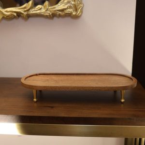 Ensemble de plats de service rectangulaires en bois au design moderne, design minimaliste uni, vaisselle et assiettes de qualité export - Product Image 1