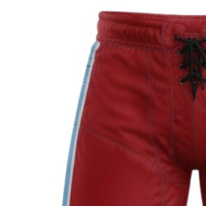 Men <b>Red</b> Sublimated Ice Hockey Training Shorts Polyester Drawstring Side Stripe Athletic Sports Shorts Training Match Wear - Product Image 4