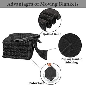 <b>Quilted</b> Knitted 100% Polyester Solid Moving <b>Blanket</b> Rectangular Folded Eco-Friendly Portable Ready to Ship - Product Image 3