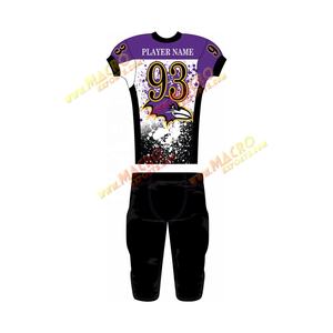 ชุดยูนิฟอร์มอเมริกันฟุตบอลไซส์ใหญ่ แห้งเร็ว ระบายอากาศ ป้องกันรังสียูวี ผลิตจากโพลีเอสเตอร์ พร้อมเสื้อหมายเลข  ขายส่ง - Product Image 3