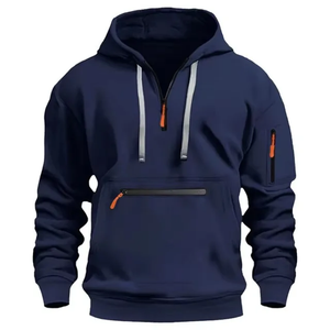 เสื้อฮู้ดฟลีซแบบซิป ¼ ตัว  หนา 500gsm  แบบสั่งทำพิเศษ  พร้อมโลโก้และป้าย  คุณภาพดีที่สุด  ทรงโอเวอร์ไซส์  สำหรับฤดูหนาว - Product Image 5
