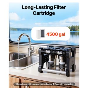Sistema di Filtrazione Acqua Premium a Doppio Stadio da 5 Micron per Camper, Raccordo da 3/4'' con Due Cartucce per Componenti e Sistemi RV - Product Image 4