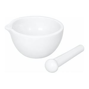 Juego de Mortero y Pilón de Porcelana, Esmaltado o Sin Esmaltar, para Moler Muestras de Laboratorio - Product Image 2