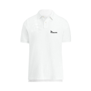Camiseta Polo Blanca de Manga Corta para Hombre Relevo, Algodón Casual de Verano, Transpirable, con Logotipo Estampado en el Cuello - Product Image 1