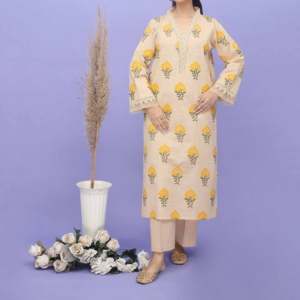 Pantalon de costume imprimé Khaddar pour femme 2PC Set PW4076 Collection - Product Image 3