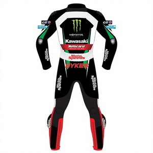 Combinaison de course en cuir Tom Sykes 1 pièce en cuir de vachette/crocodile pour moto, course sur circuit/équitation, combinaison de moto/Motocp pour motard avec armure de niveau 2 - Product Image 2