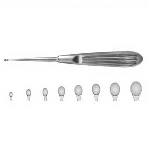 Kit d'instruments chirurgicaux orthopédiques professionnels Astrin Surgical Volkmann, curette osseuse, 8 pièces, manuel, argent, acier inoxydable - Product Image 6