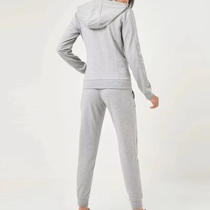 Ensemble de survêtement en polaire zippé pour femme, sweat à capuche et pantalon de jogging décontractés, deux pièces, manches longues, chaud, pour sports d'hiver - Product Image 2